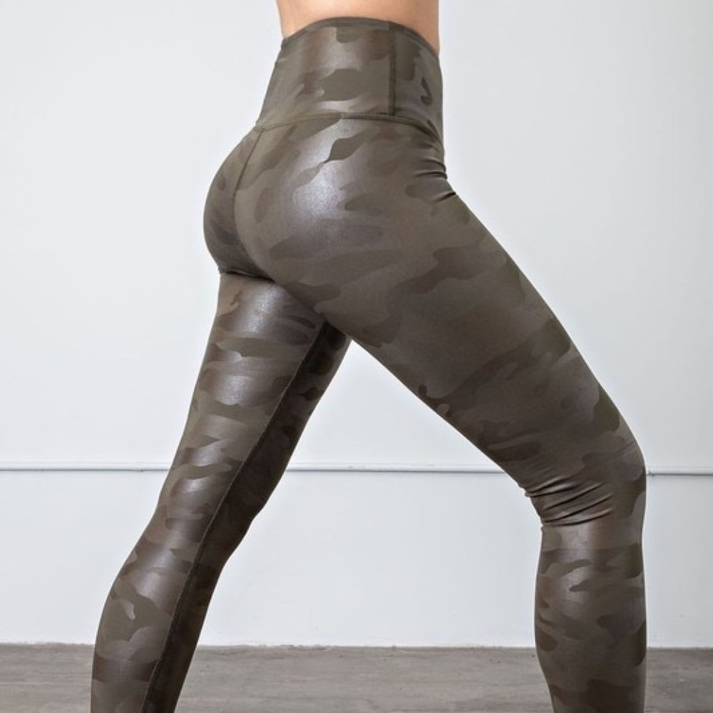 Olive High Waist Camo Leggings